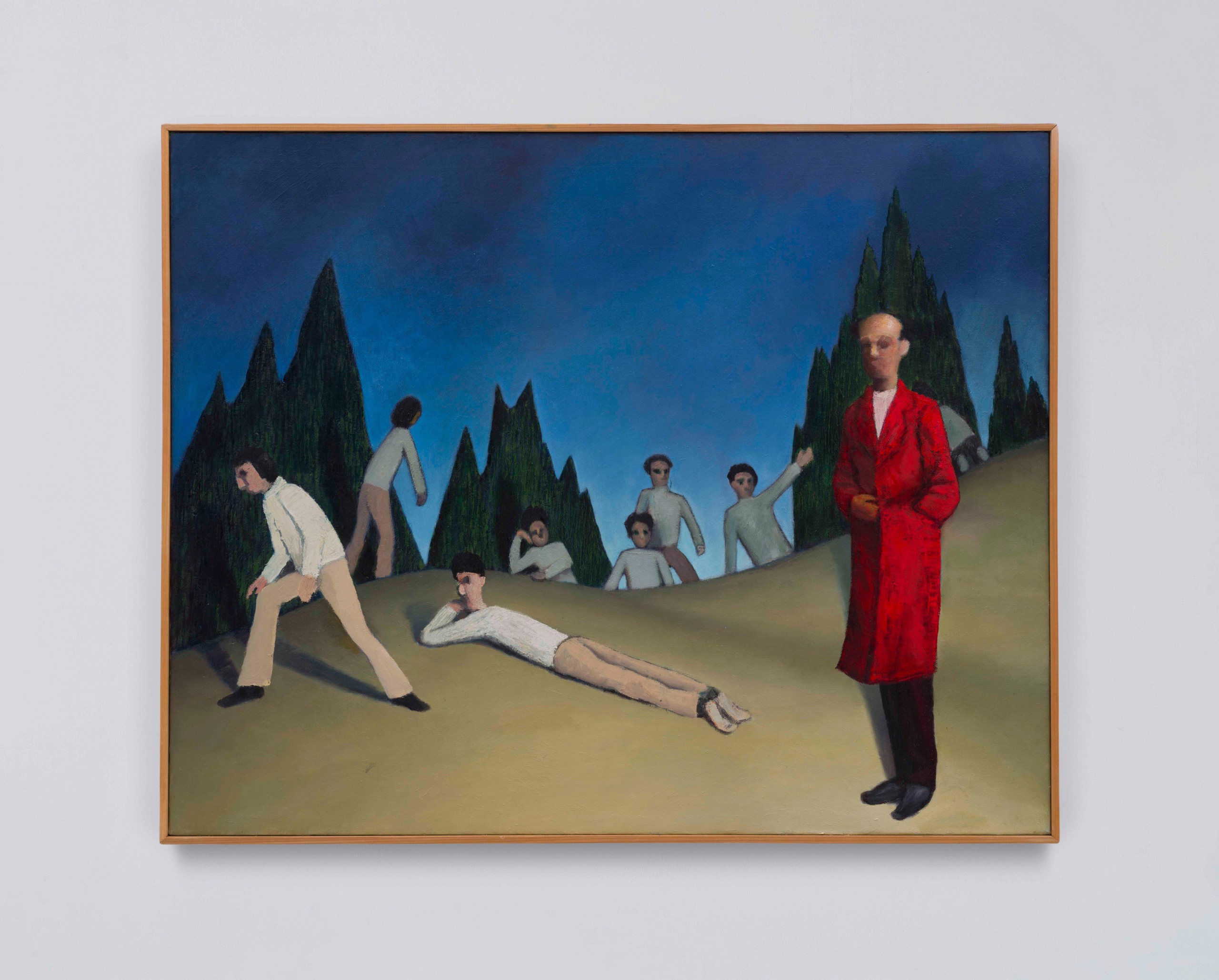 Professor and Graduate Student Playing in the Dunes