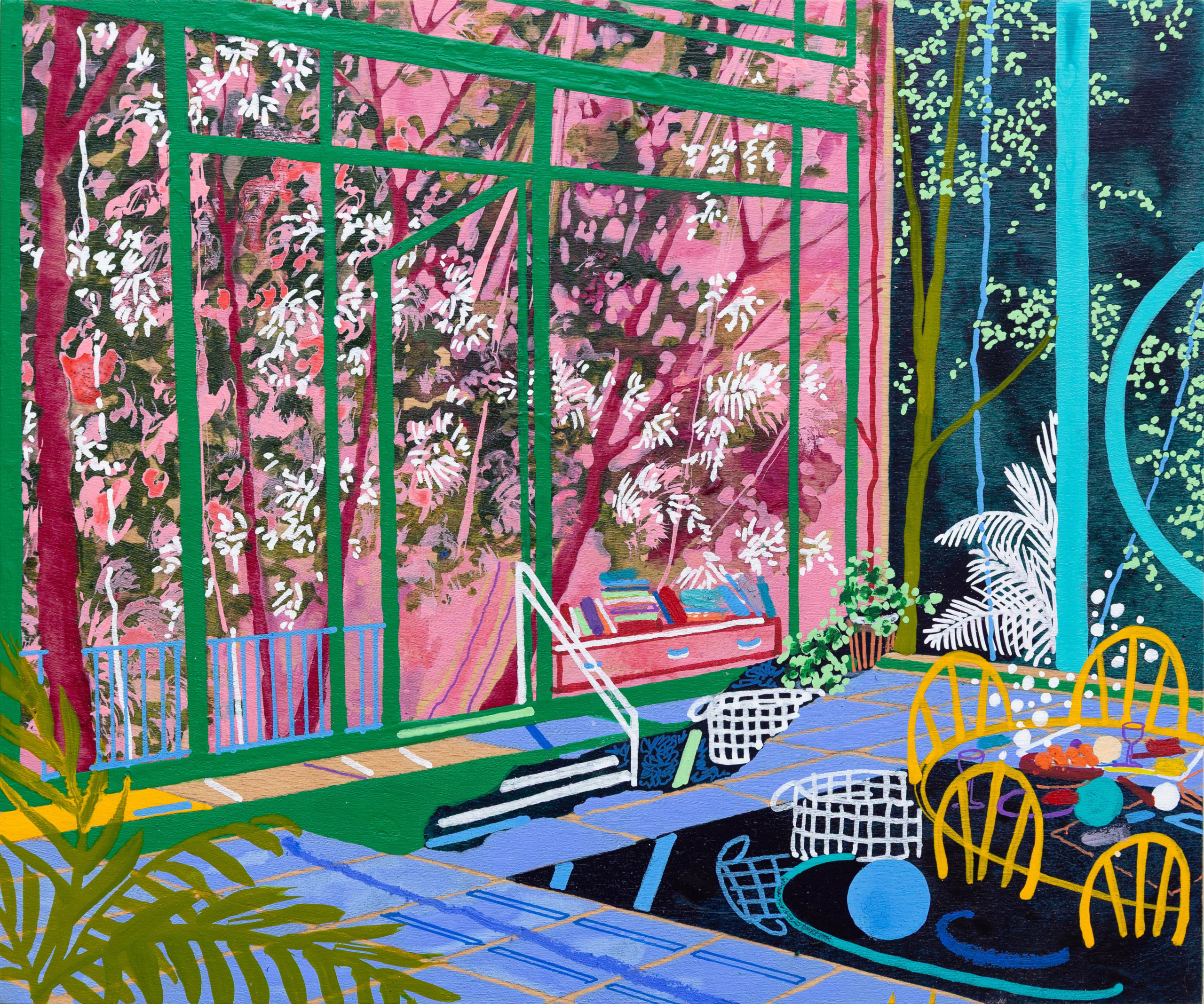 Fluttering leaves in bloom